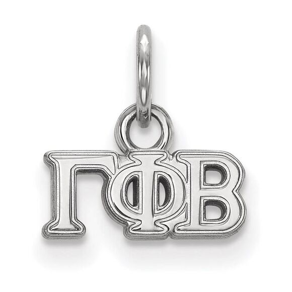Sterling Silver Gamma Phi Beta XS (Tiny) Greek Letters Charm - Picture 1 of 3